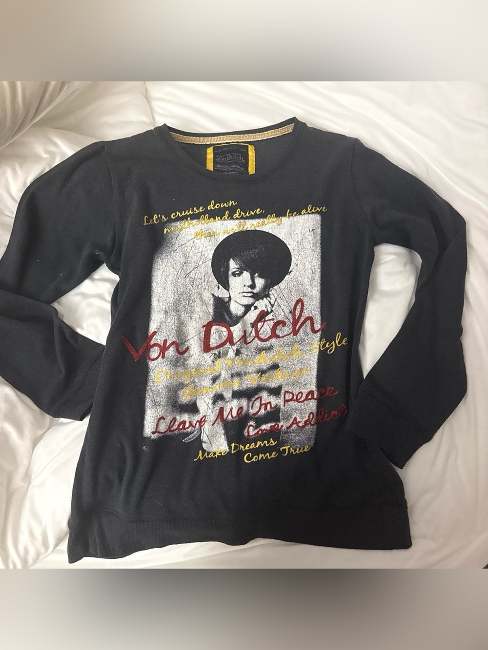 Rare 2000s Von Dutch black graphic sweatshirt